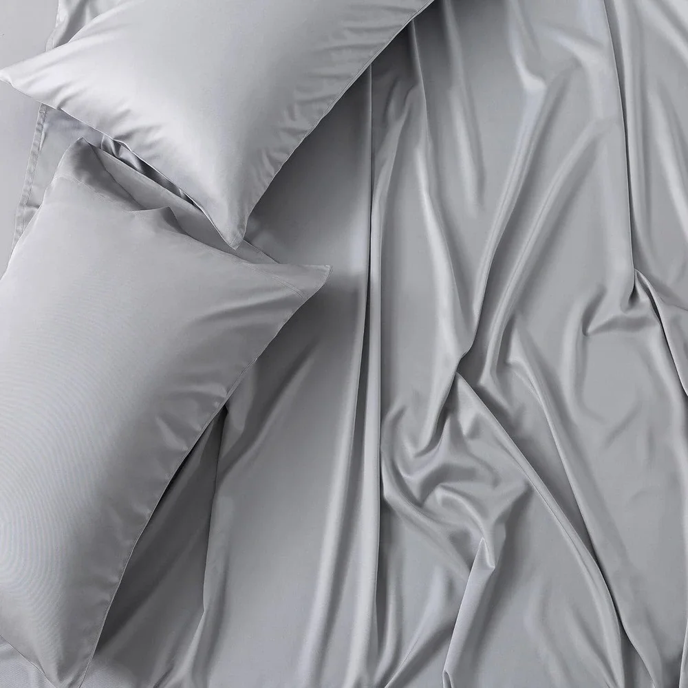 Super Soft Bamboo Viscose Bed Sheets Luxury Deep Pocket Cool Solid Sheet Set KG